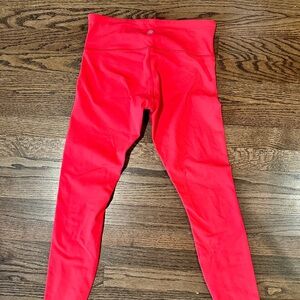 Red Kids Leggings